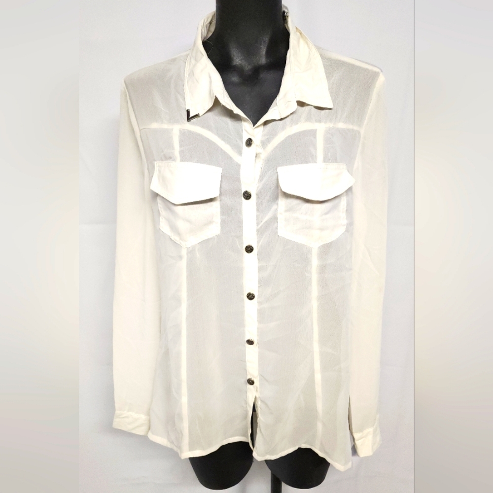 Cecico top. Sz Lrg.  (Sheer).  New.
